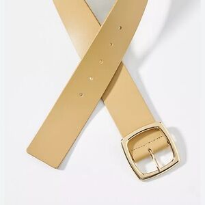 Elegant Tan Belt with Gold Buckle